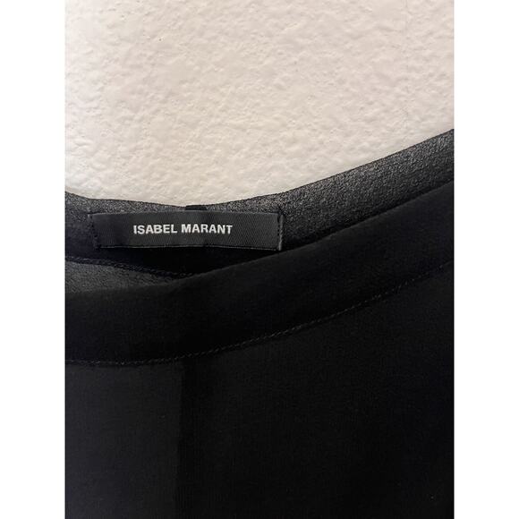 Isabel Marant 100% Silk Tank Cami Top Tunic Black Sheer Size 38 - Picture 5 of 8